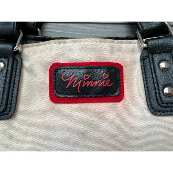 Loungefly Disney Minnie Mouse Tote Bag White Red - Picture 4 of 8